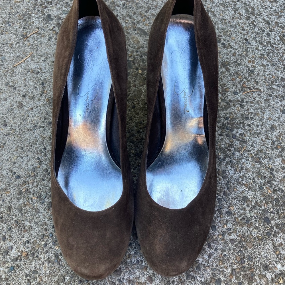 Brown pumps